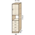 Kombinovaná skříň JIM 5 X 116