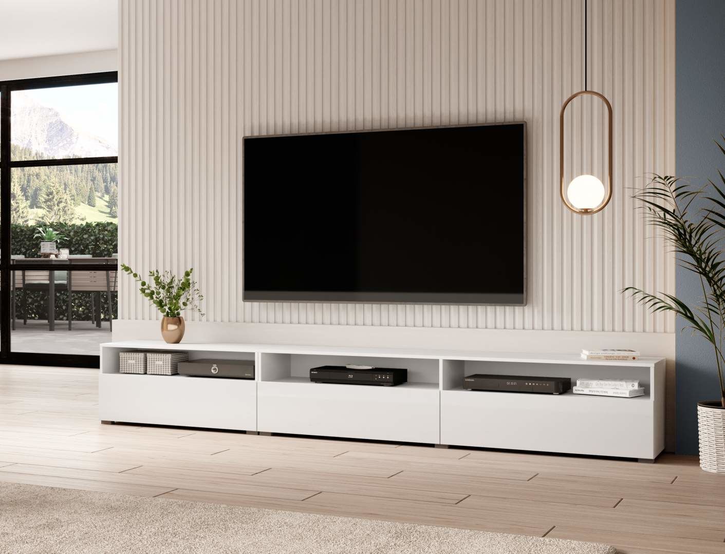 TV komoda BAROS Bílá