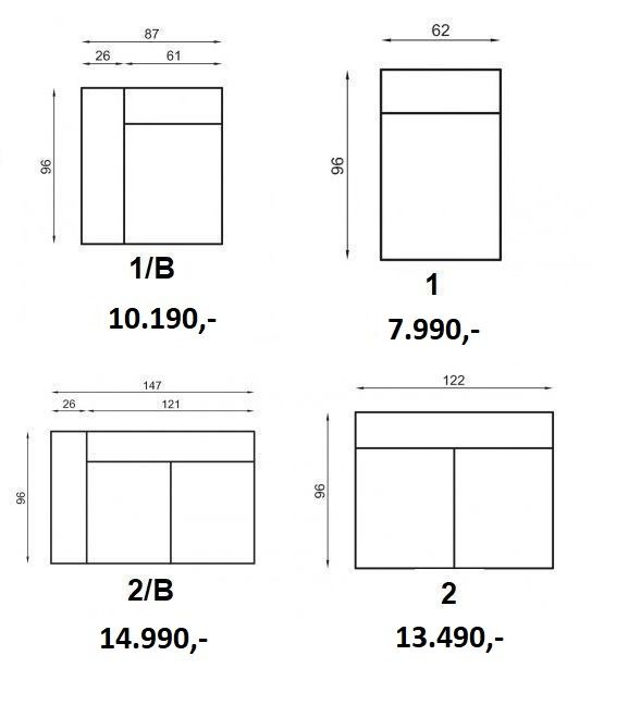 Kožená rohová sedačka OSCAR program
