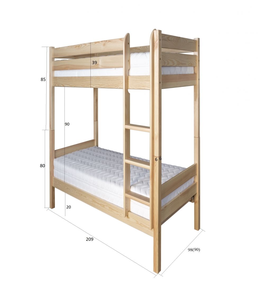 Patrová postel z masivu LK136 90