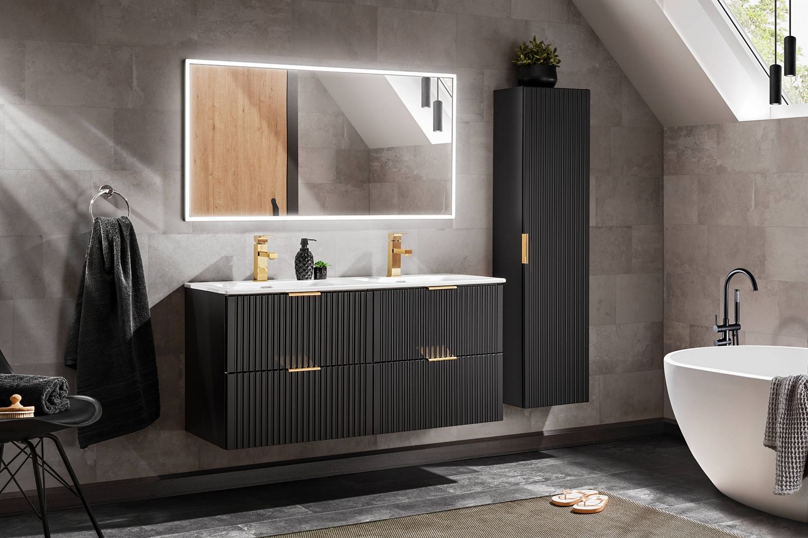 Koupelnová sestava ADELLE ČERNÁ 155 II