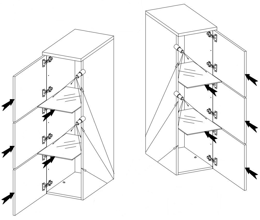 Koupelnová skříňka PORTOS bílá