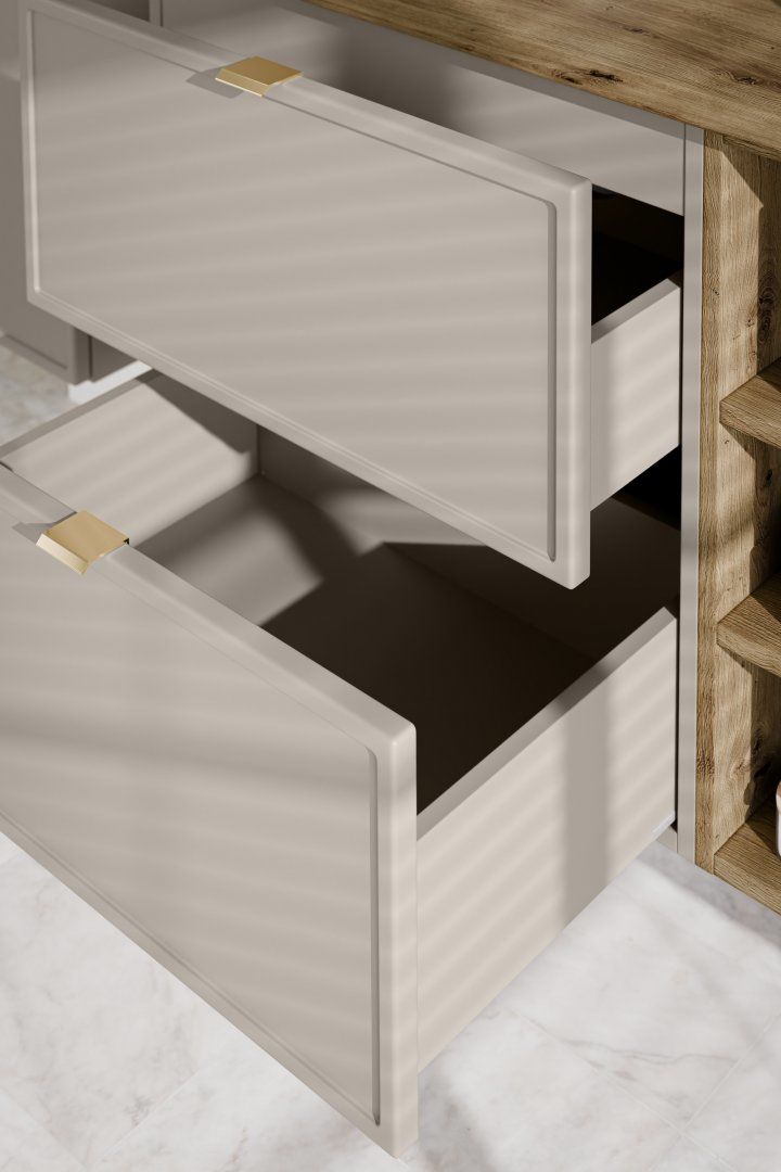 Koupelnová skříňka BELA KAŠMÍR 82-60 - pod umyvadlo 60 + Poličky 81-20