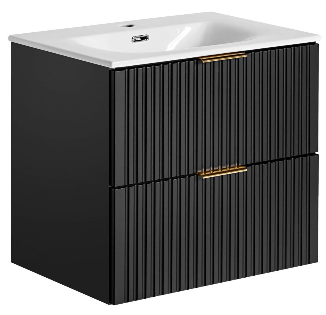 Koupelnová skříňka ADELLE ČERNÁ 82-60 - pod umyvadlo 60
