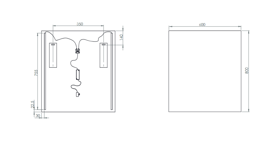 Koupelnové zrcadlo AURA LED 80