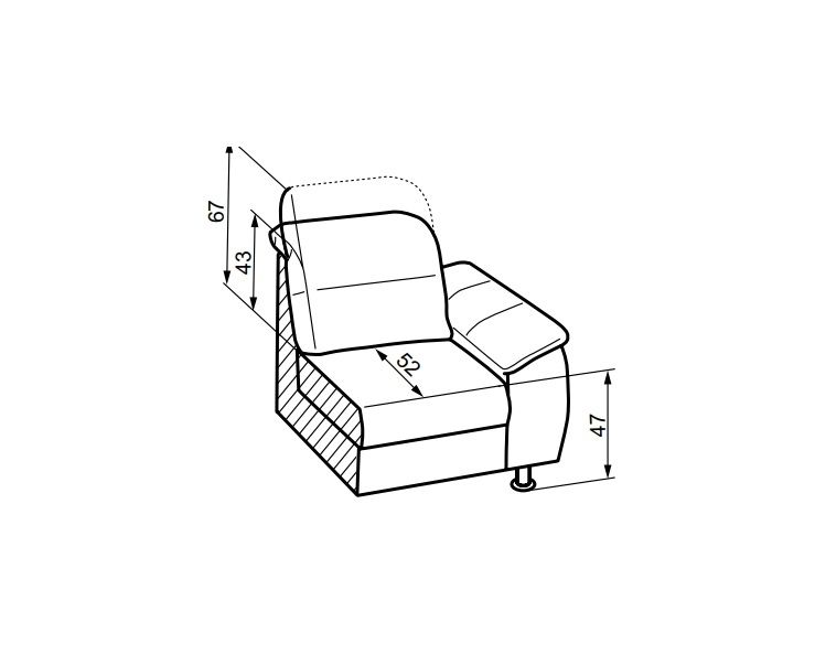 Kožená pohovka SCANDY 3