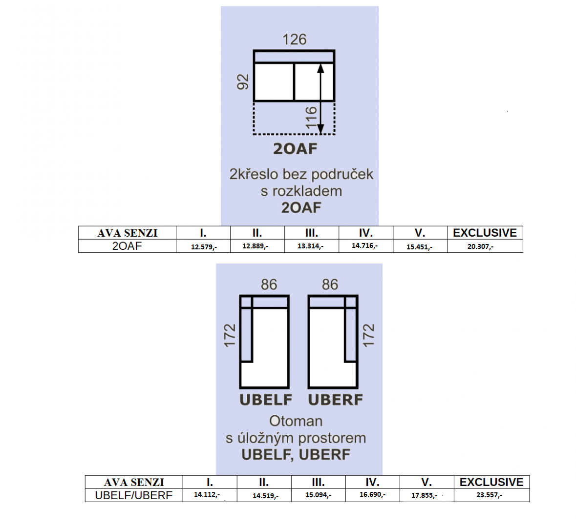 Sedací souprava AVA SENZI PROGRAM