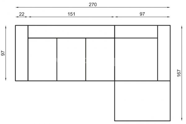 Kožená rohová sedačka IRIS 2