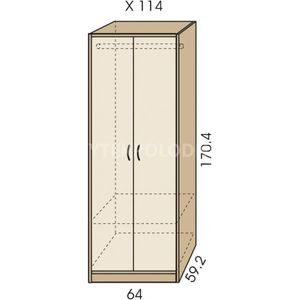 Šatní skříň JIM 5 X 114