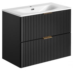 Koupelnová skříňka ADELLE ČERNÁ 82-80 - pod umyvadlo 80